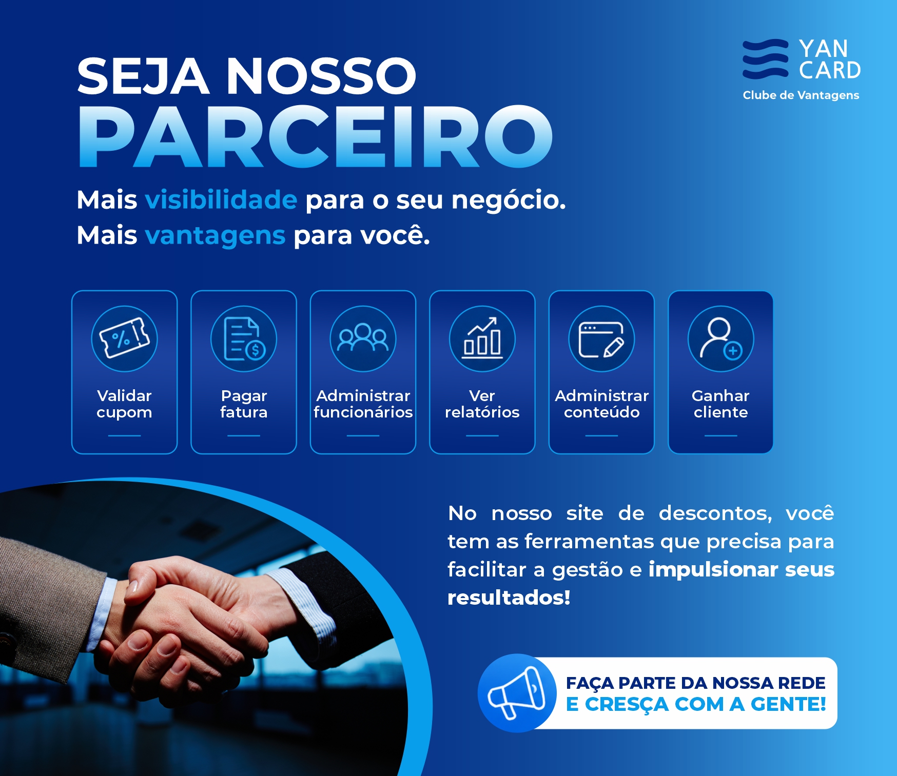 Seja parceiro da Yan Card